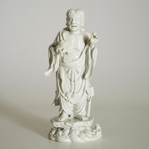 Een Chinese Dehua blanc de Chine figuur van Liu Hai met de pad, gemerkt voor Xie Bamboo, begin 19e eeuw — foto 8