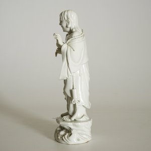 Een Chinese Dehua blanc de Chine figuur van Liu Hai met de pad, gemerkt voor Xie Bamboo, begin 19e eeuw — foto 10