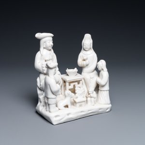 Een Chinese Dehua blanc de Chine groep van een Nederlands gezin, Kangxi — foto 2