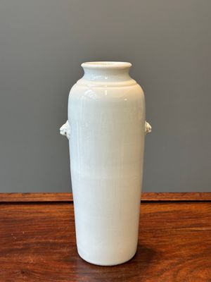 Een Chinese Dehua blanc de Chine vaas met floraal anhua decor, Kangxi — foto 1