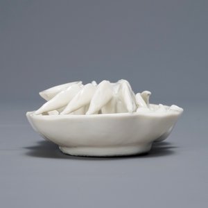 Een Chinese Dehua blanc de Chine waterdruppelaar in de vorm van een krab, Kangxi — foto 7