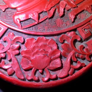 Een Chinese dekseldoos in rood lakwerk, Wanli merk, 18/19e eeuw — foto 16