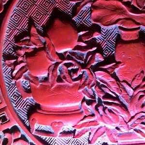 Een Chinese dekseldoos in rood lakwerk, Wanli merk, 18/19e eeuw — foto 22