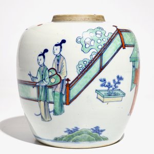 Een Chinese doucai gemberpot, Chenghua merk, Kangxi of later — foto 4