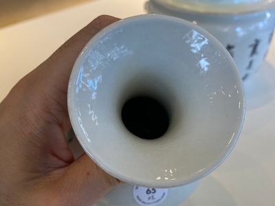 Een Chinese doucai vaas en een qianjiang cai dekselpot, 19/20e eeuw — foto 9