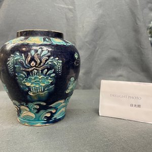Een Chinese fahua vaas met eenden in een lotusvijver, Ming — foto 10