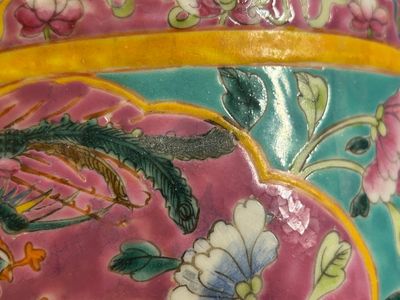 Een Chinese famille rose jardinière voor de Straits of Peranakan markt, 19e eeuw — foto 8