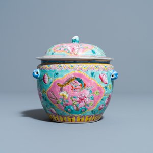 Een Chinese famille rose 'kamcheng' dekselkom voor de Straits of Peranakan markt, 19e eeuw — foto 4