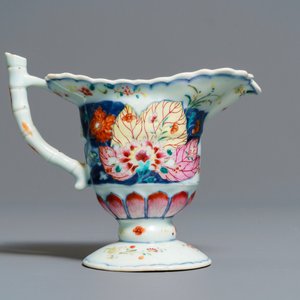 Een Chinese famille rose kan met 'Tabaksbladeren' decor, Qianlong — foto 4