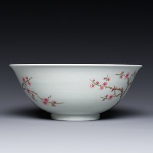 Een Chinese famille rose kom met pruimenbloesem, Shen De Tang Zhi 慎德堂製 merk, 19/20e eeuw — foto 4