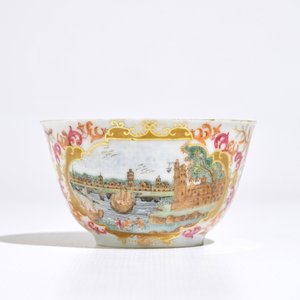 Een Chinese famille rose kop en schotel met decor van "Peter de Grote", Qianlong — foto 6
