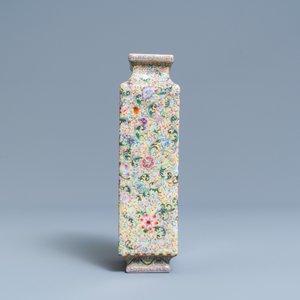 Een Chinese famille rose 'rijstproductie' vaas, Qianlong merk, Republiek — foto 3