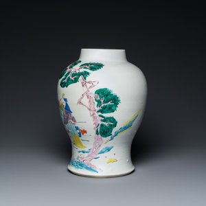 Een Chinese famille rose 'Sanxing' vaas, Yongzheng — foto 2