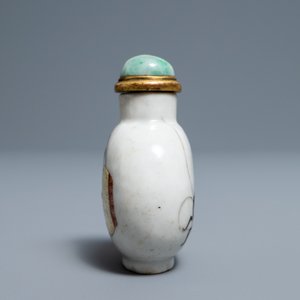 Een Chinese famille rose snuiffles met sprinkhanen, Daoguang merk en periode — foto 4
