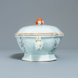 Een Chinese famille rose terrine met wapen van 'De Calenberg - De Pascale' voor de Belgische markt, Qianlong, ca. 1755 — foto 5
