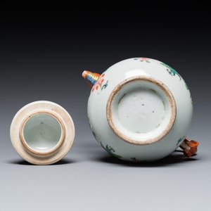 Een Chinese famille rose theepot met drakentuit, Yongzheng/Qianlong — foto 7