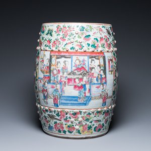 Een Chinese famille rose tuinzit, 19e eeuw — foto 2