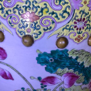 Een Chinese famille rose tuinzit met eenden in een lotusvijver, 19e eeuw — foto 19