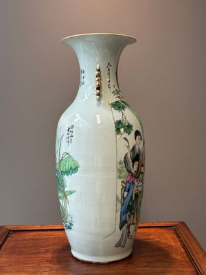 Een Chinese famille rose vaas, gesigneerd Yu Zhao 余钊, 19/20e eeuw — foto 4