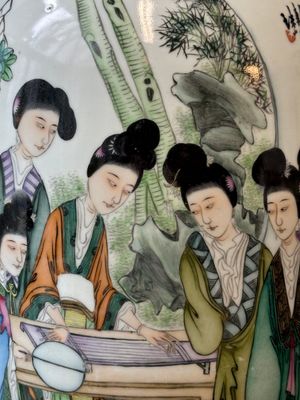 Een Chinese famille rose vaas, gesigneerd Yu Zhao 余钊, 19/20e eeuw — foto 7