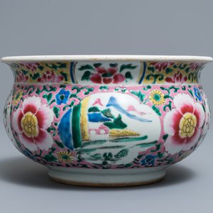 Een Chinese famille rose wierookbrander met draken, Yongzheng — foto 4