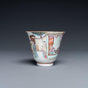 Een Chinese famille rose wijnkop, Qianlong merk, Republiek — foto 6