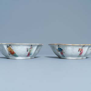 Een Chinese famille rose zoetvleesset of rijsttafel met 'Wu Shuang Pu' decor, 19e eeuw — foto 16
