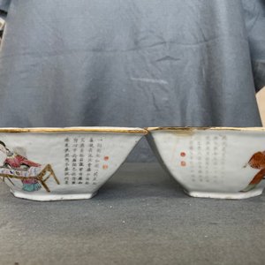 Een Chinese famille rose zoetvleesset of rijsttafel met 'Wu Shuang Pu' decor, 19e eeuw — foto 29