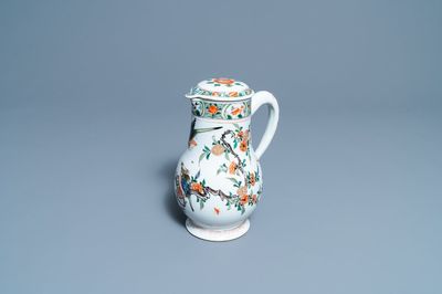 Een Chinese famille verte dekselkan, Kangxi