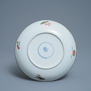 Een Chinese famille verte hartenschotel naar Delfts voorbeeld, Kangxi — foto 2
