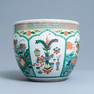 Een Chinese famille verte jardinière, 19e eeuw — foto 2