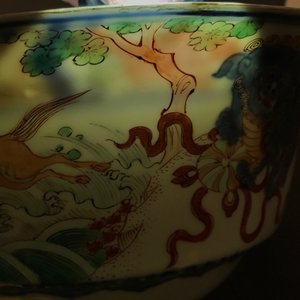 Een Chinese famille verte kom met boeddhistische leeuwen, Kangxi — foto 14