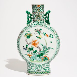 Een Chinese famille verte moonflask, 19e eeuw — foto 2