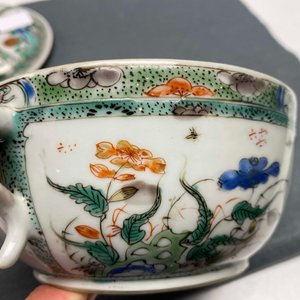 Een Chinese famille verte papkom met deksel, Kangxi — foto 20