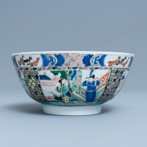 Een Chinese famille verte 'Romance of the Western Chamber' kom, Kangxi — foto 3
