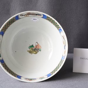 Een Chinese famille verte 'Romance of the Western Chamber' kom, Kangxi — foto 10