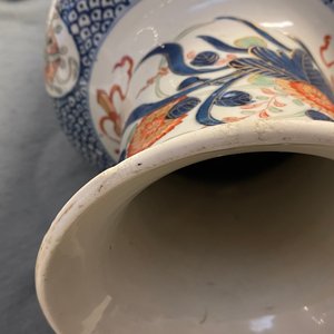 Een Chinese famille verte rouleau vaas met floraal decor, Kangxi — foto 7