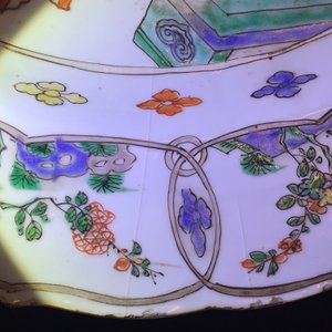 Een Chinese famille verte schotel met Johanneum merk, ex-coll. Augustus de Sterke, Kangxi — foto 11