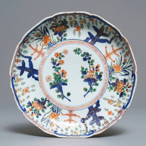 Een Chinese famille verte schotel voor de Japanse markt, Kangxi — foto 1