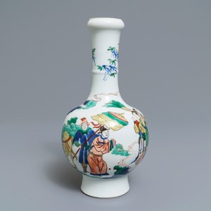 Een Chinese famille verte vaas, Chenghua merk, Kangxi — foto 1