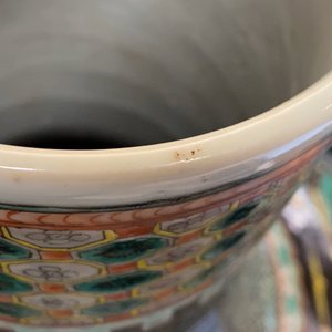 Een Chinese famille verte vaas met zwarte fondkleur, 19e eeuw — foto 15