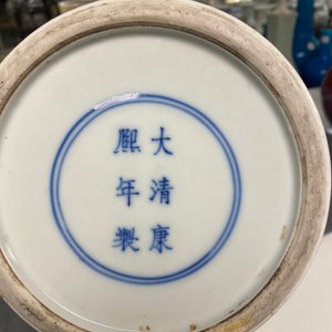 Een Chinese famille verte 'yenyen' vaas met een draak en karpers, Kangxi merk, 19e eeuw — foto 16