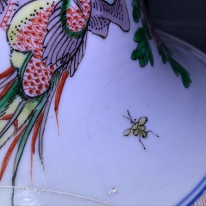 Een Chinese famille verte yenyen vaas met vogels en bloemen, Kangxi — foto 11