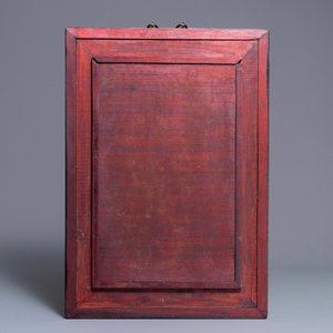 Een Chinese fencai plaquette met een tijger, gesigneerd Xu Tian Mei, gedat. 1990 — foto 2