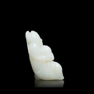 Een Chinese figuur van Li Taipo in witte jade, Kangxi/Yongzheng — foto 3