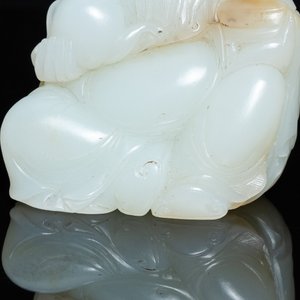 Een Chinese figuur van Li Taipo in witte jade, Kangxi/Yongzheng — foto 9