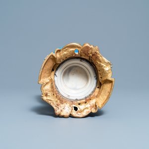 Een Chinese flambé-geglazuurde vaas op vergulde bronzen voet, 18/19e eeuw — foto 6
