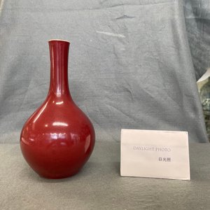Een Chinese flesvormige monochrome sang-de-boeuf-geglazuurde vaas, Kangxi — foto 8