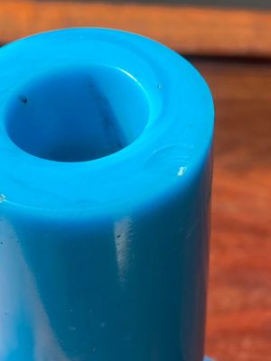 Een Chinese flesvormige vaas in turquoise Peking glas, Qianlong merk en periode — foto 5