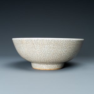 Een Chinese ge-type kom met craquelé glazuur, Yongzheng/Qianlong — foto 2